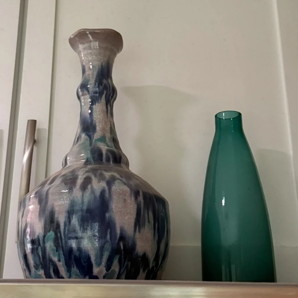 IKEA Blown Glass Bottle Vase